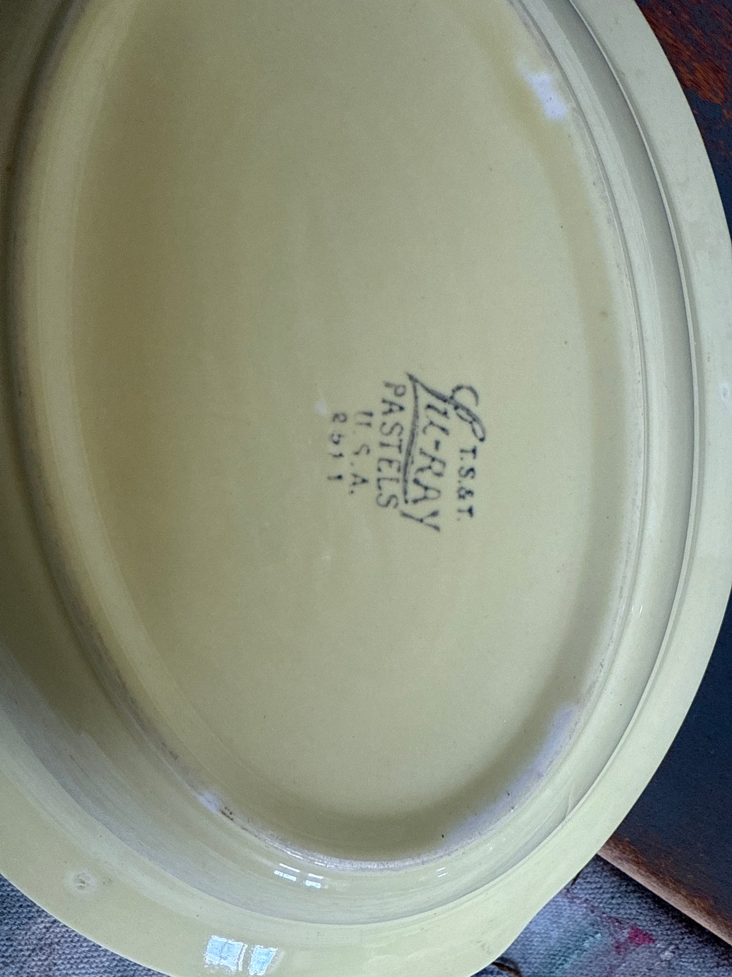Lu-Ray Pastels Yellow Serving Dish (A1)