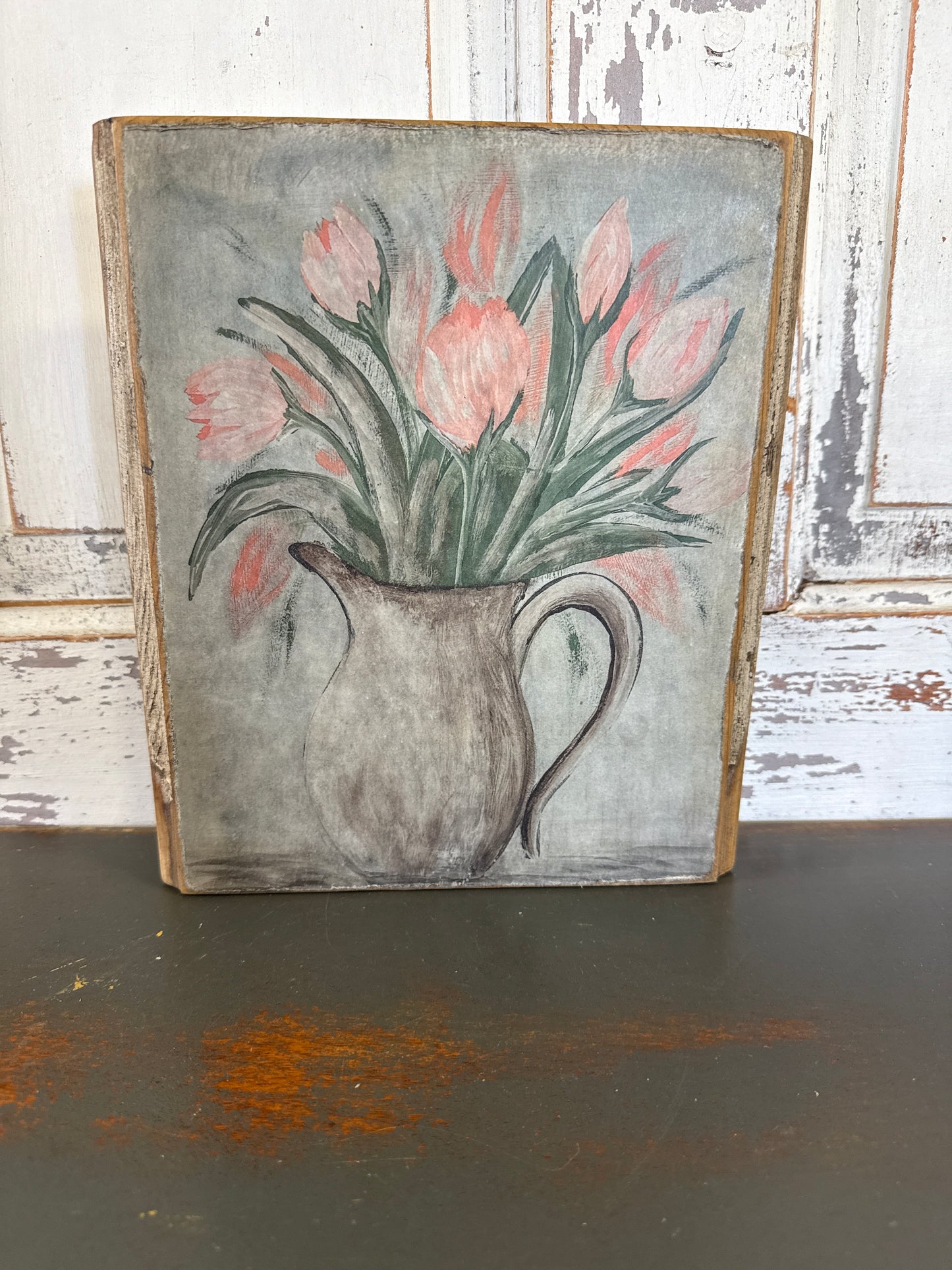 Tulips in Vase Shelf Sitter (GB)