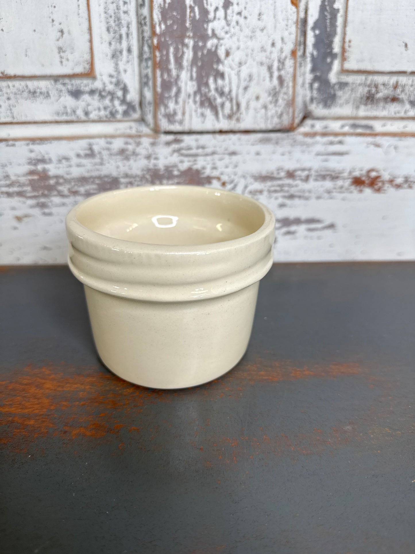 Off White Crock Jar (A1)