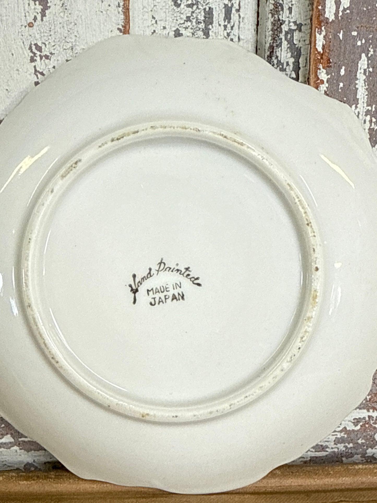 Vintage Hand Painted Small Dish with Floral - Japan (A1)