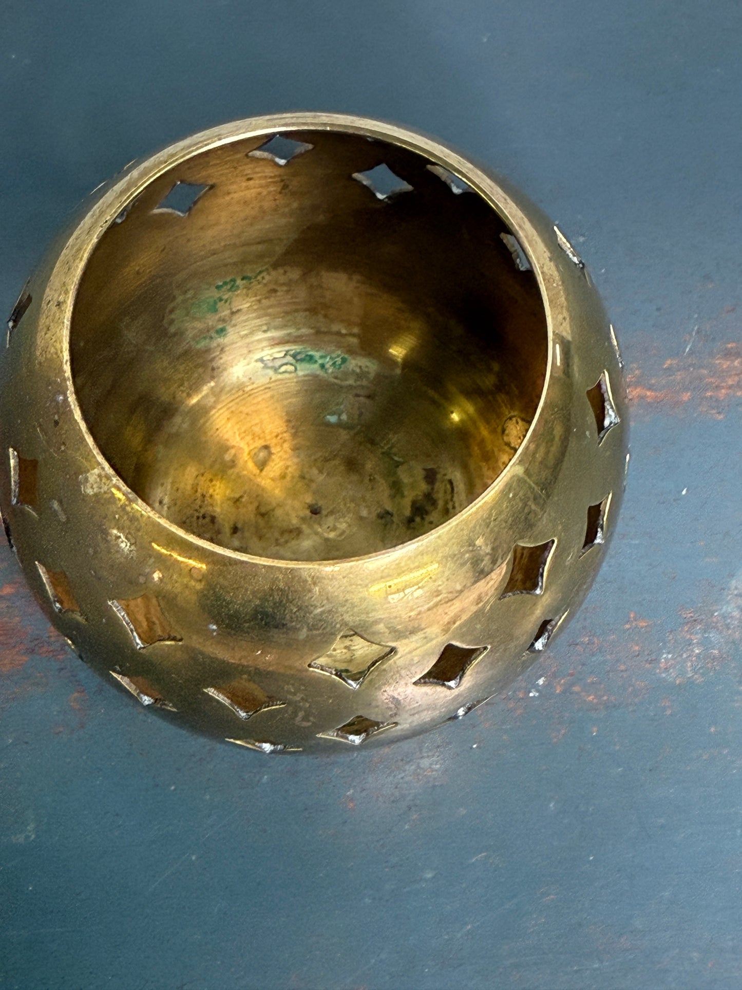 Vintage Brass Votive Holder (A1)