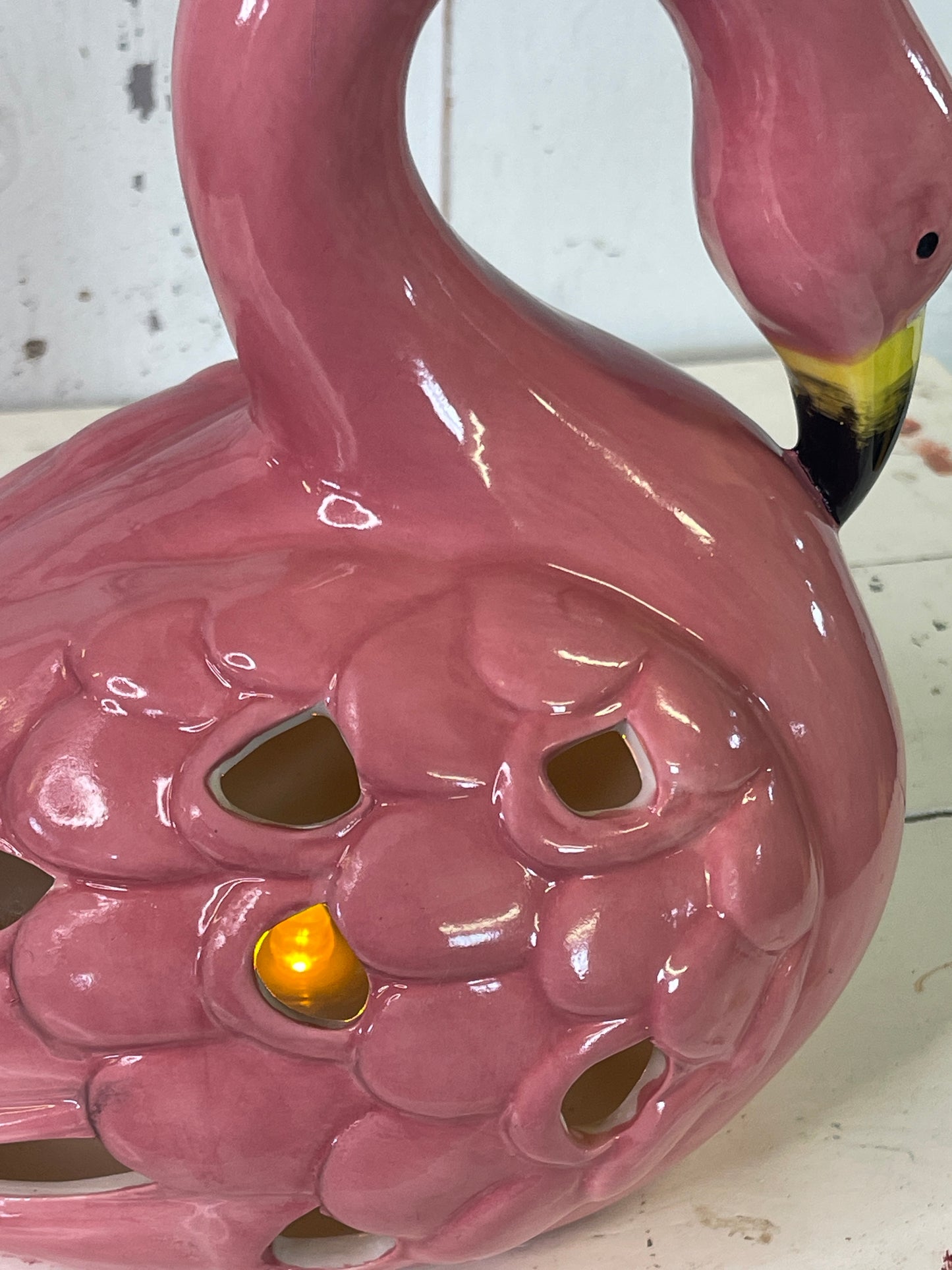 Pink Flamingo with LED t-lite