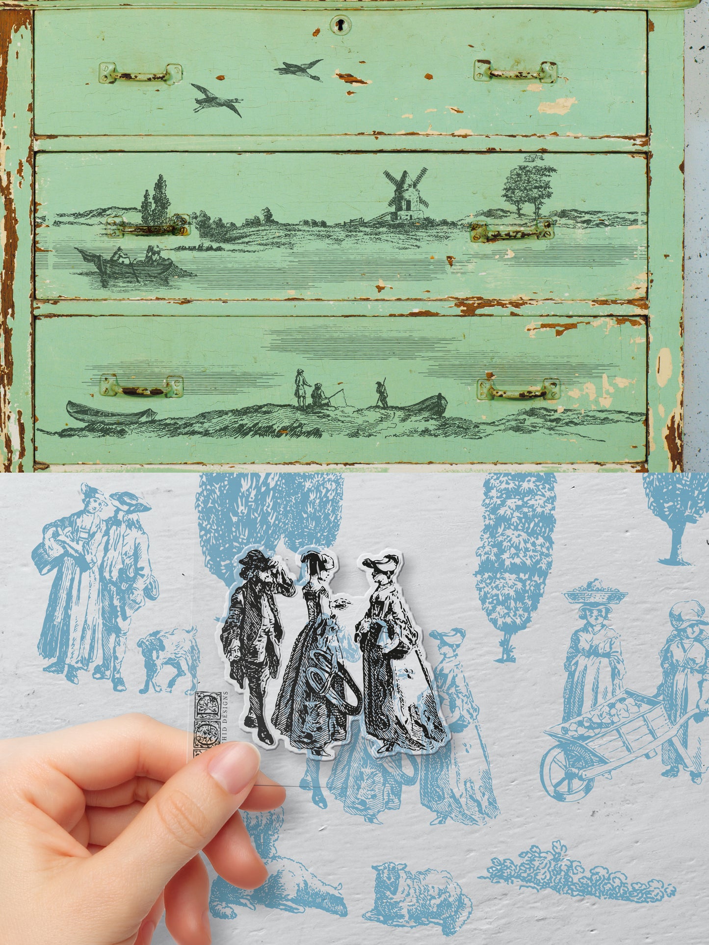 Rural Scenes 12×12 IOD STAMP™ (Set of 2)
