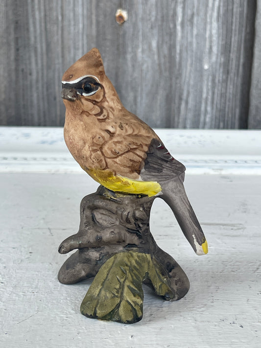 Cedar Wax Wing Bird Figurine | UC CTI Japan