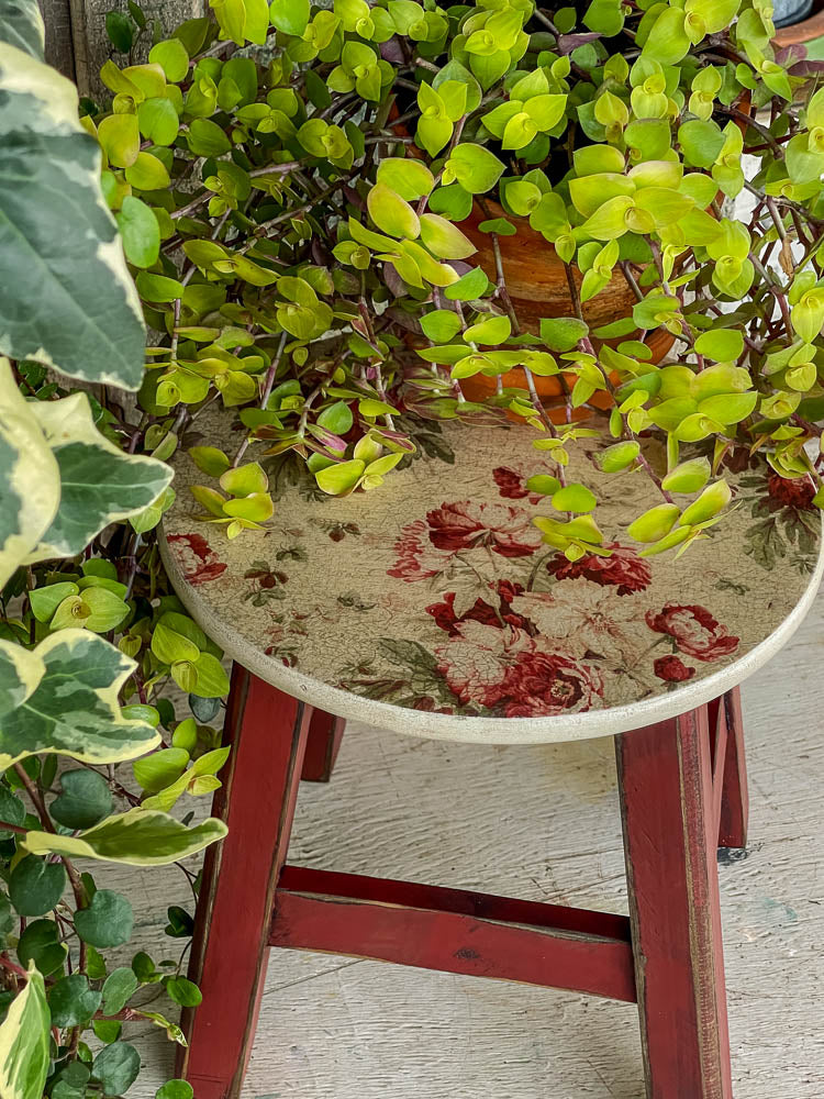 Thrifted Plant Stool Makeover