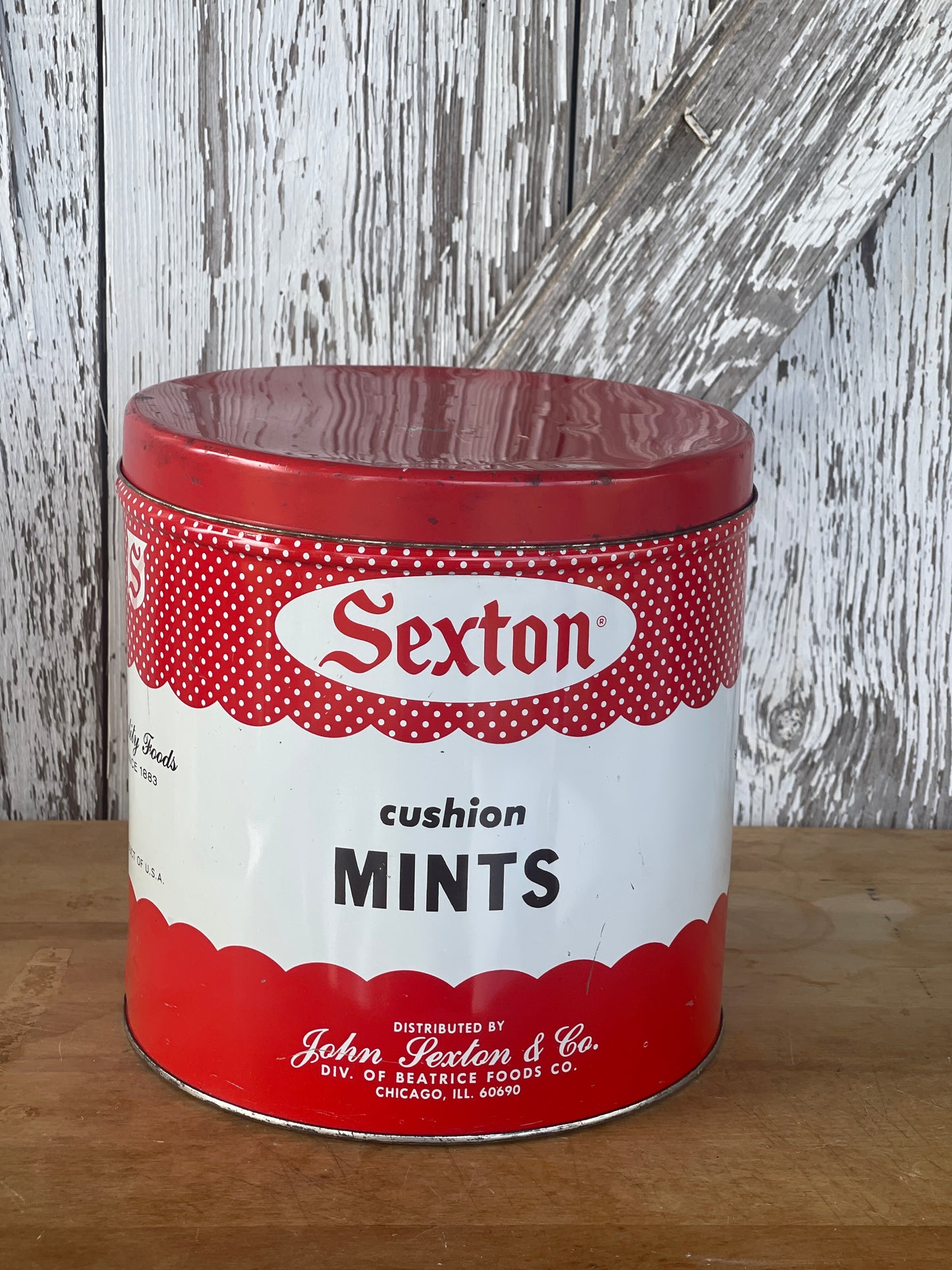 Vintage Sexton Cushion Mints Tin