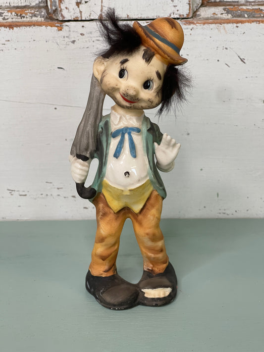 Porcelain Hobo Clown Figurine Tilso - Japan