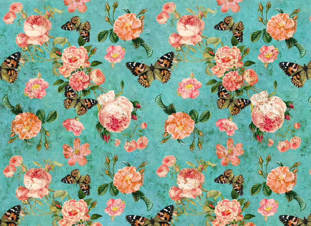 Roycycled Patina Roses Decoupage Paper