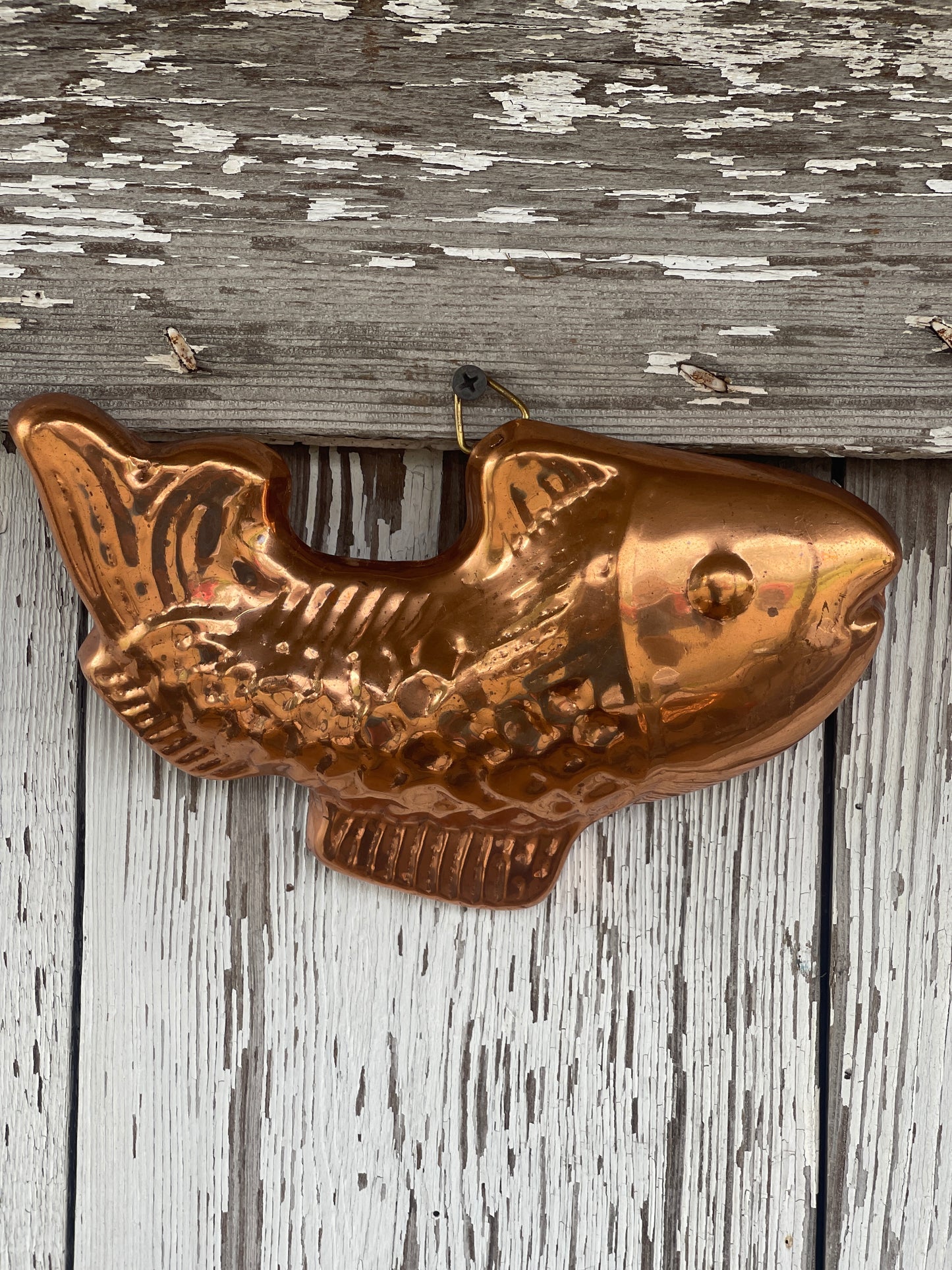 Copper Fish Jello Mold - Made in India