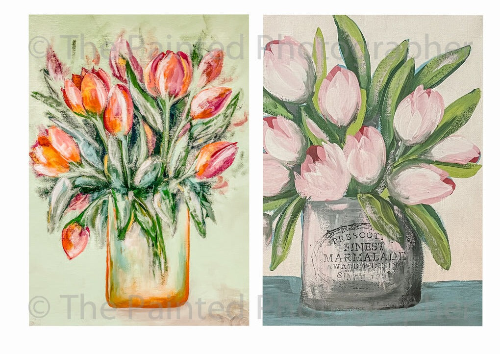 5x7 Tulips - Connie's Spring Rice Paper