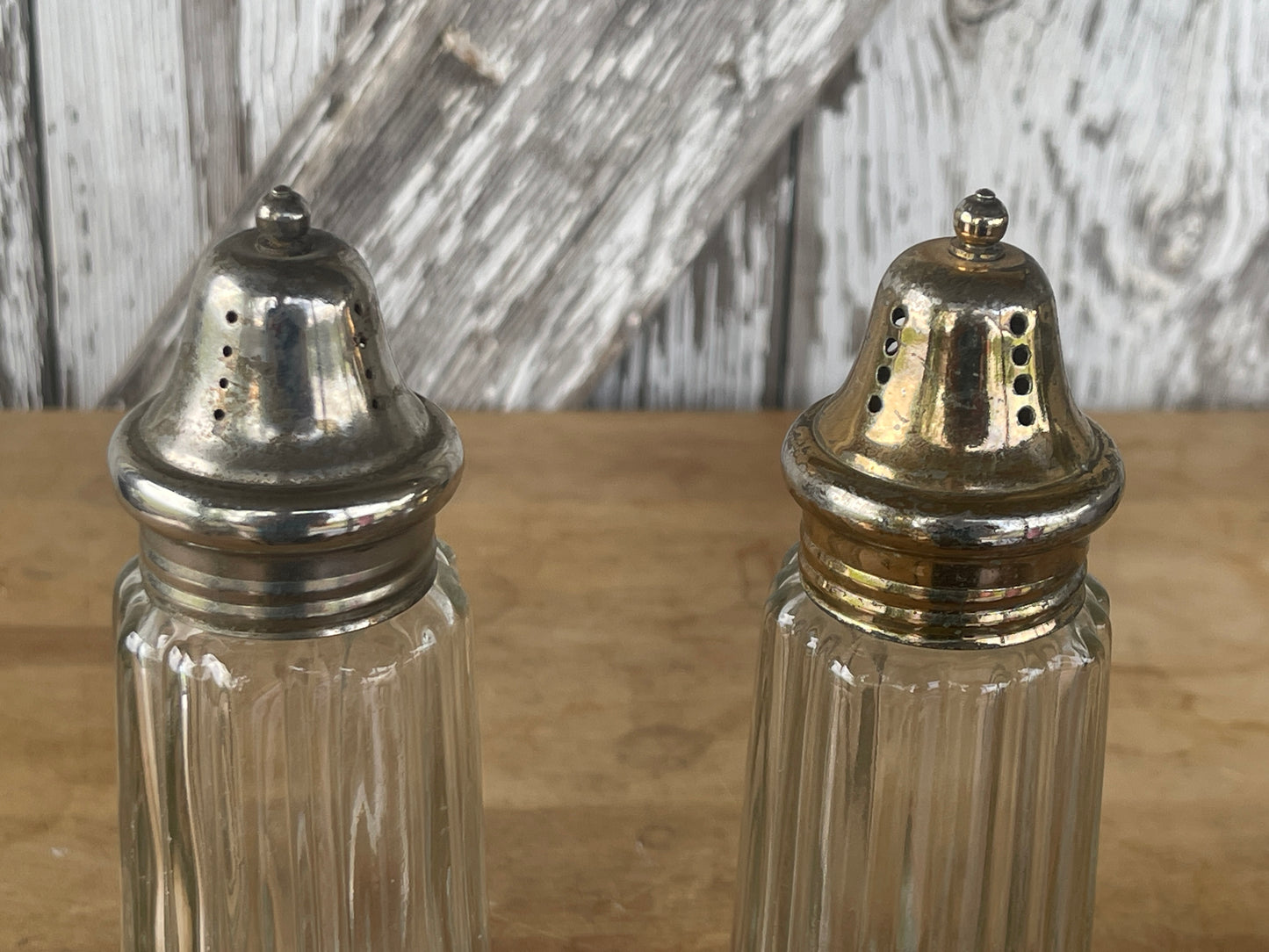 Vintage Leonard Silver Plate Salt/Pepper Shaker (Set)