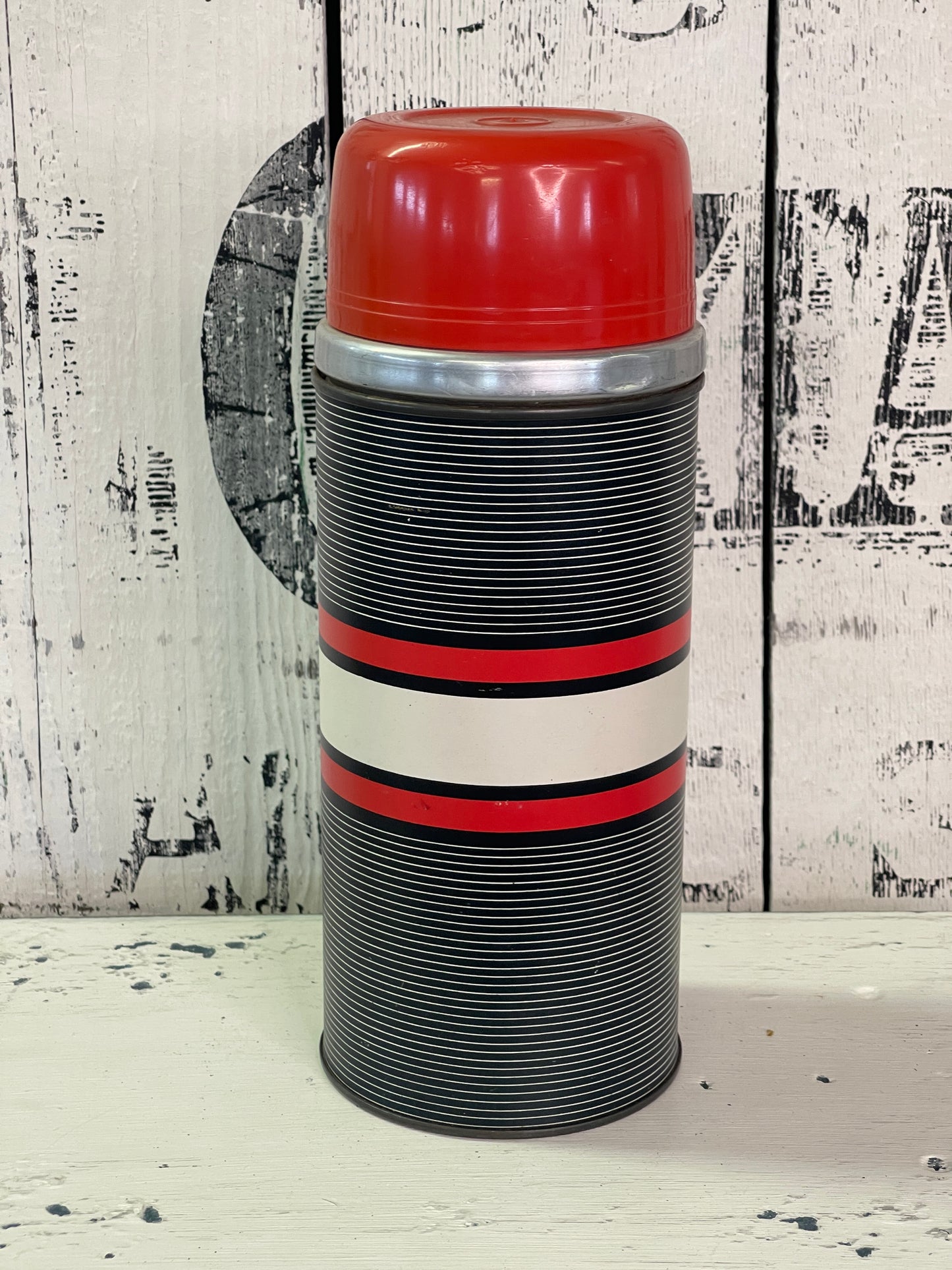 Vintage J.C. Higgins Wide Mouth Red Hot Cold Thermos