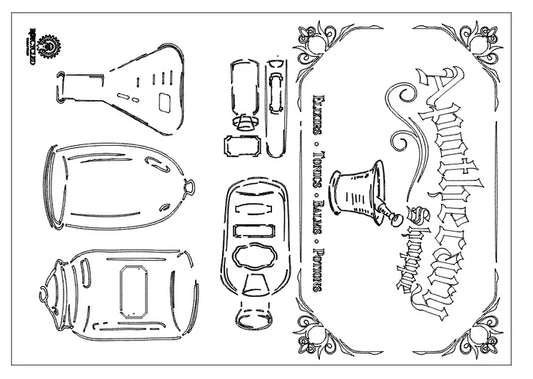 Roycycled Apothecary Collection Stencil