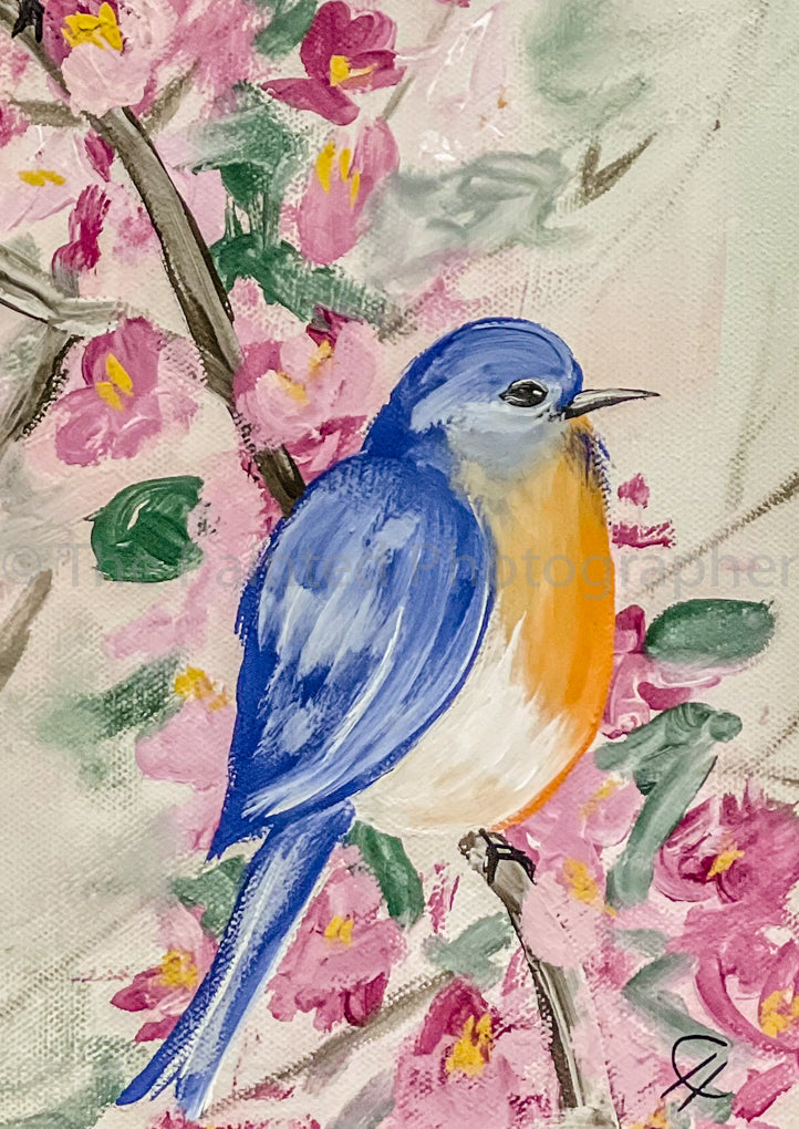 Bluebird Delight - Connie's Spring Rice Paper