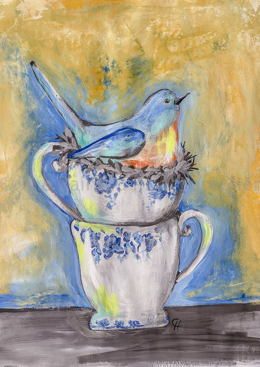 Bluebird Nesting - Connie's Spring Rice Paper