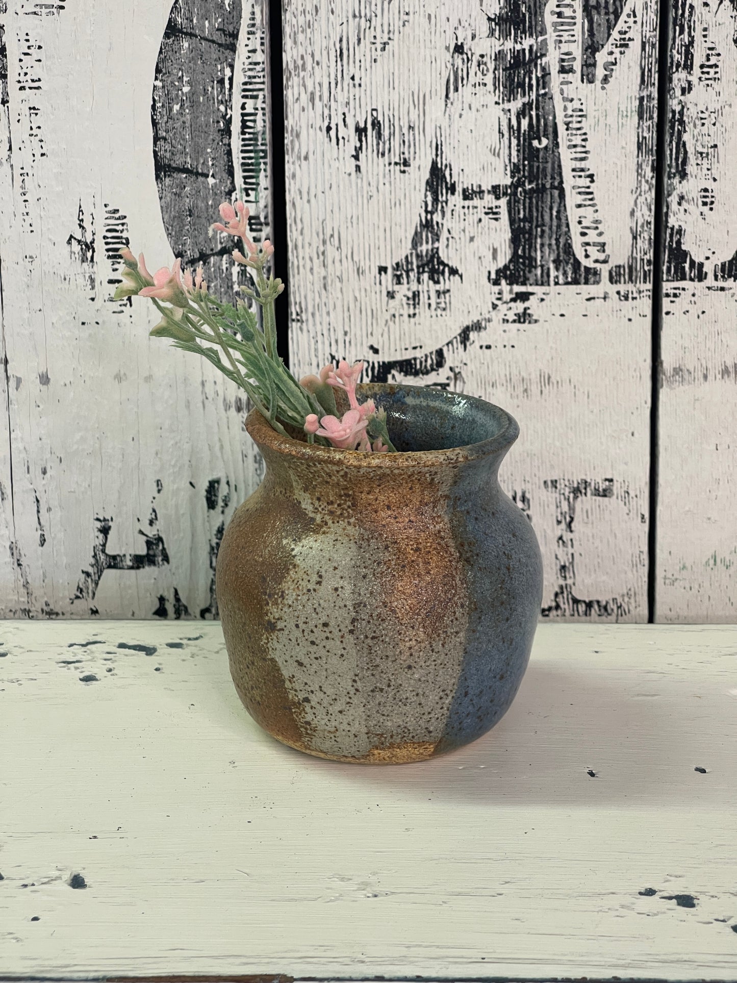 Blues and Browns Pottery Vase