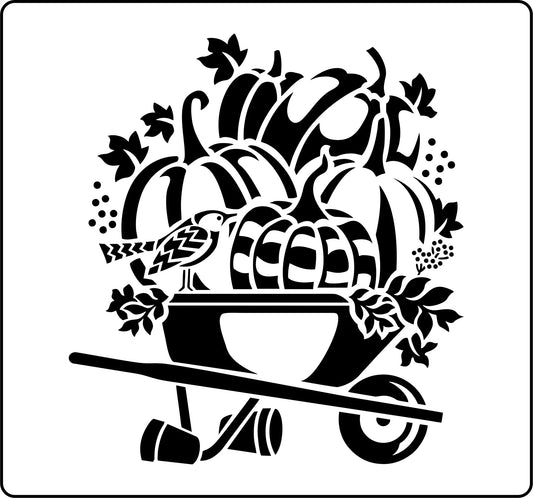 Fall Wheelbarrow - JRV Stencil