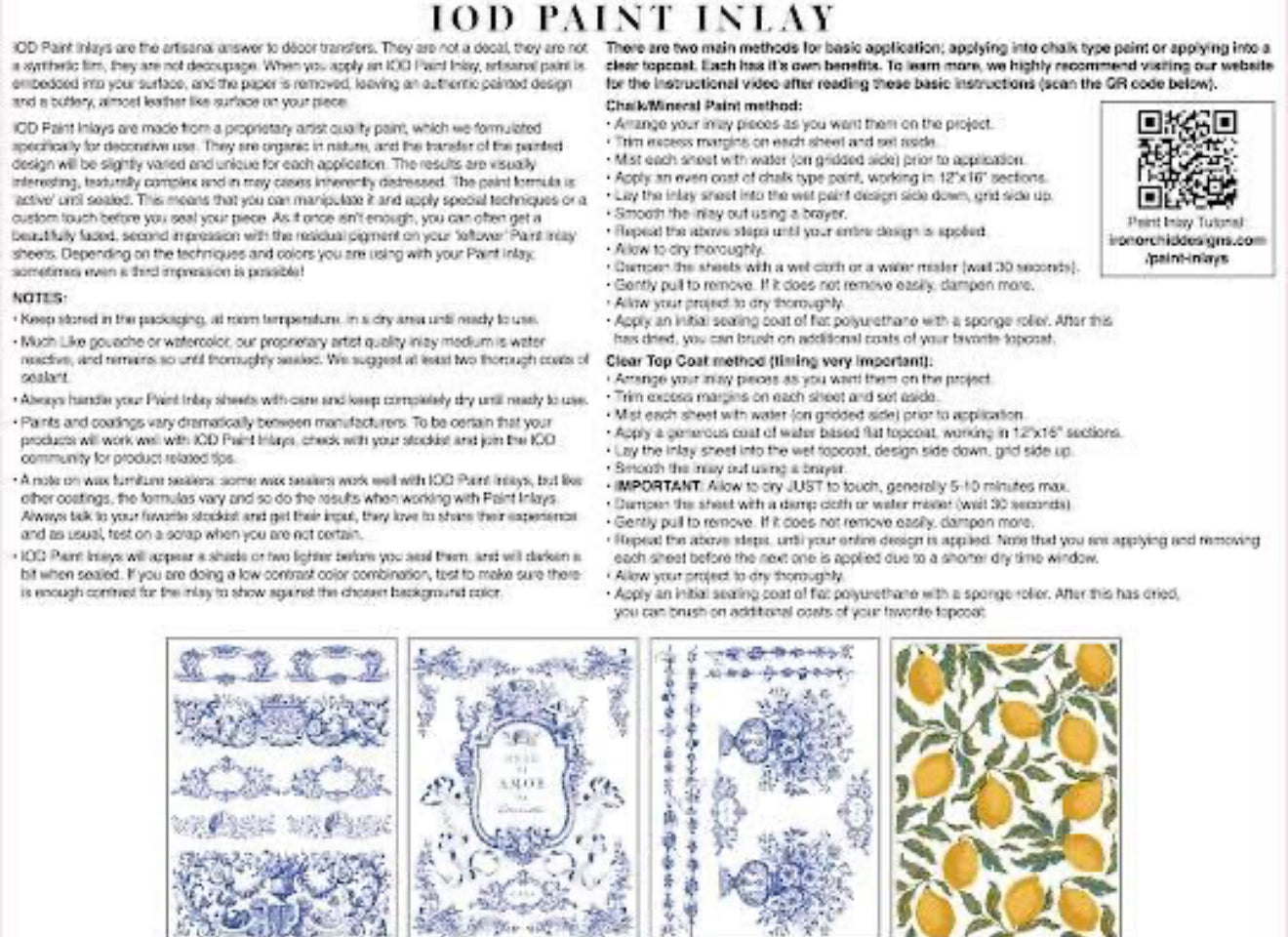 Portofino IOD Paint Inlay 8 Sheets - 12x16 Pad