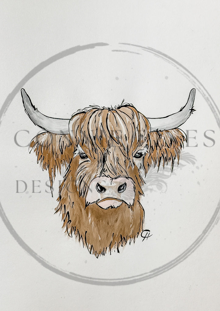 Highland Cow Gilbert  - Connie's Rice Paper