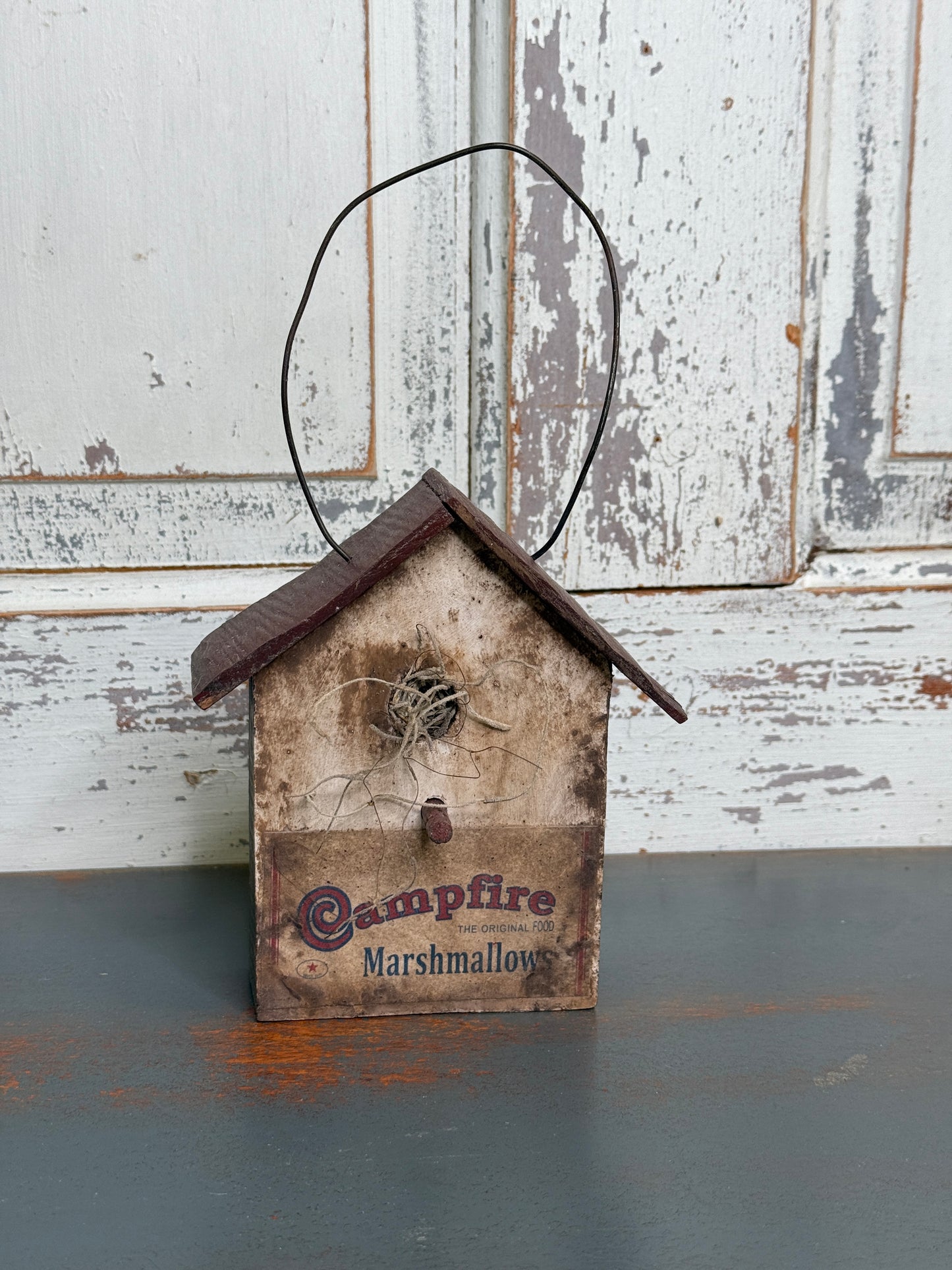 Upcycled Campfire Marshmallow Birdhouse (C3)