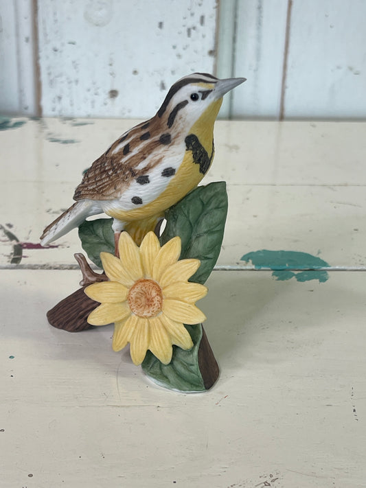 Western Meadowlark Sunflower Figurine - Made in Malaysia