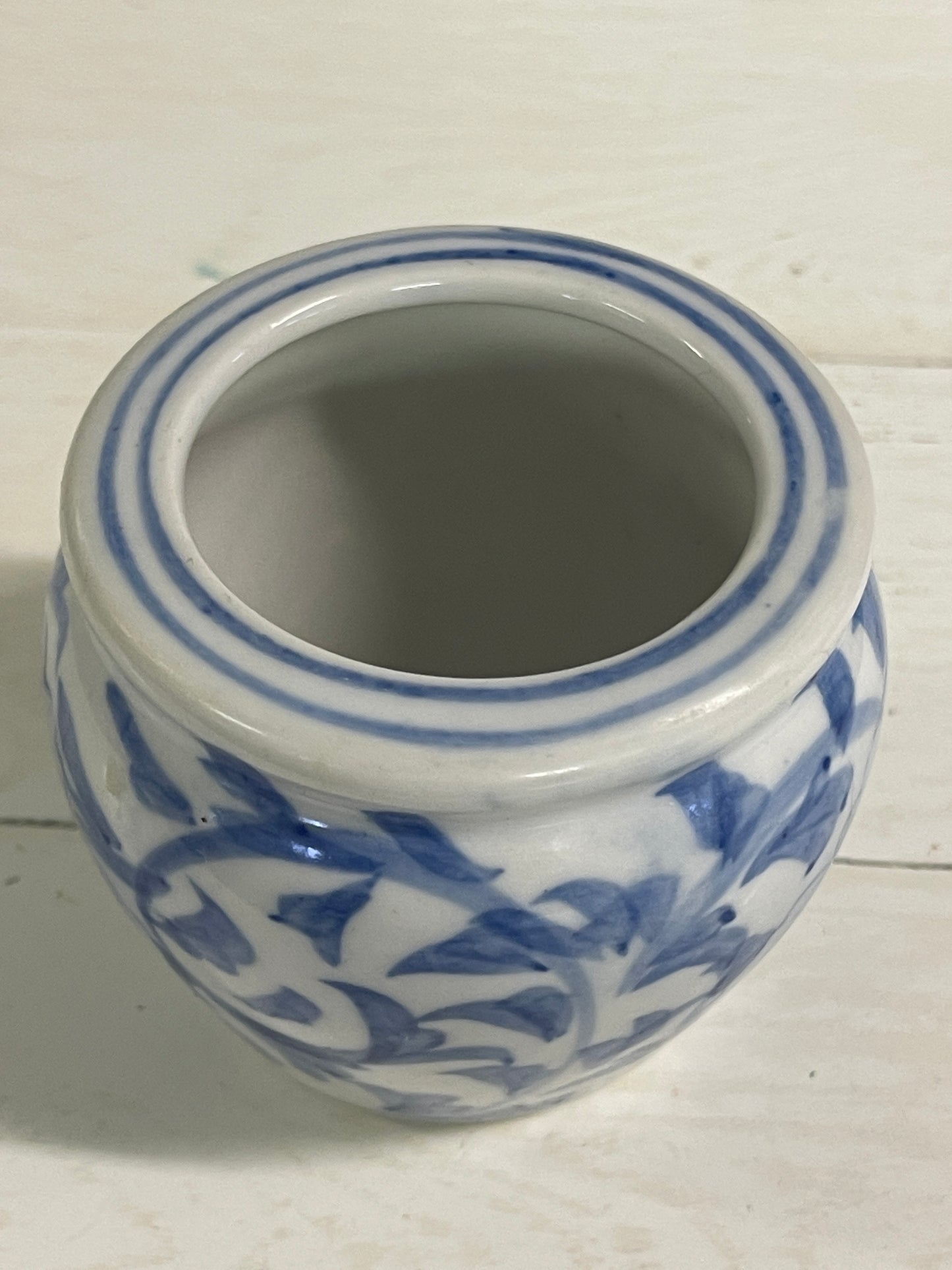 Mini Porcelain Chinese Blue and White Pot
