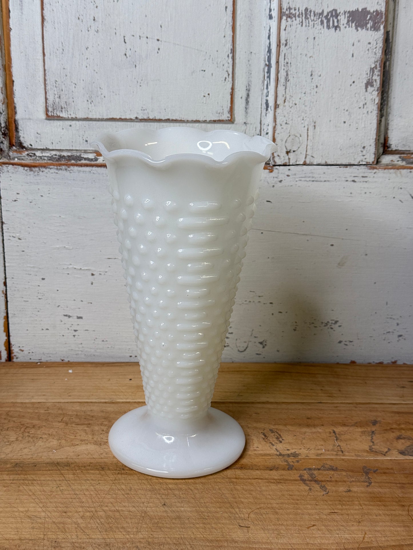 Vintage Large Milk Glass Vase  (A2)