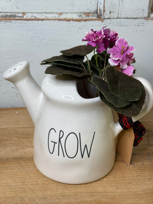 Rae Dunn GROW Ceramic Watering Can (A2)