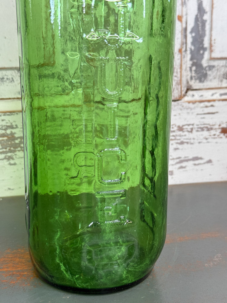 Vintage Hoosier Green Juice Square Jar (C2)