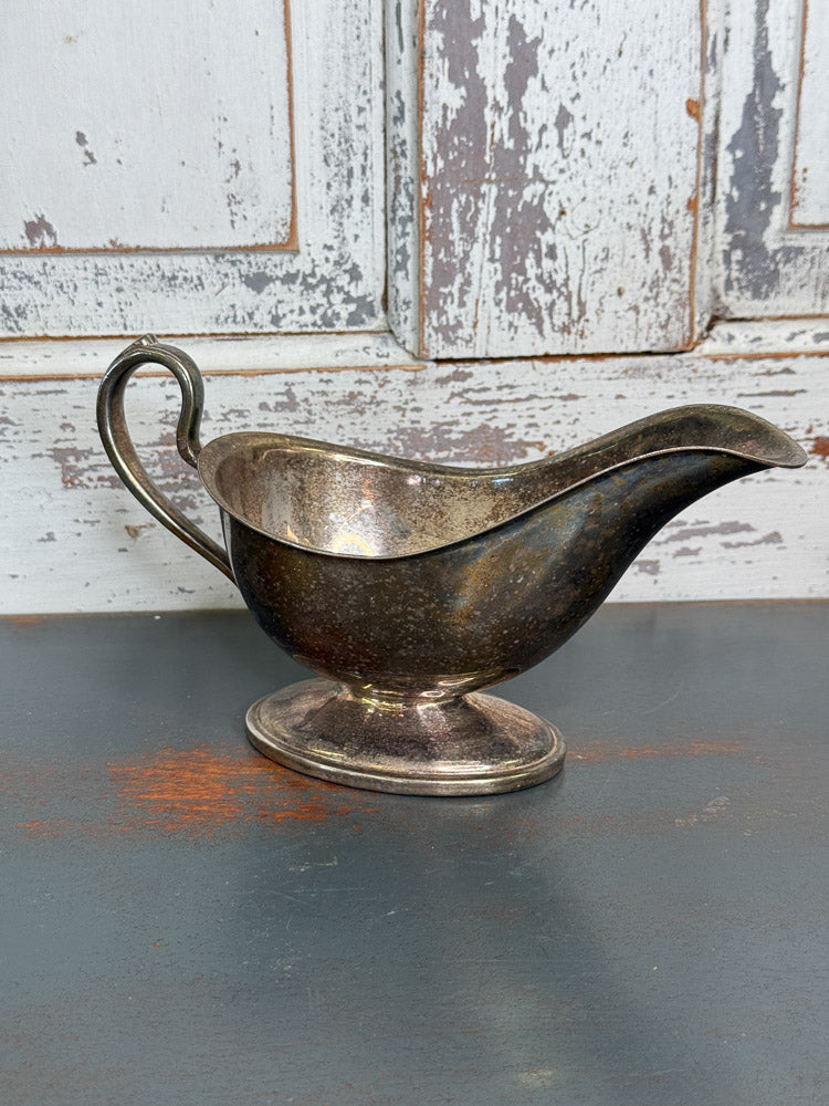 Vintage Silver Plated Gravy Boat (C2)