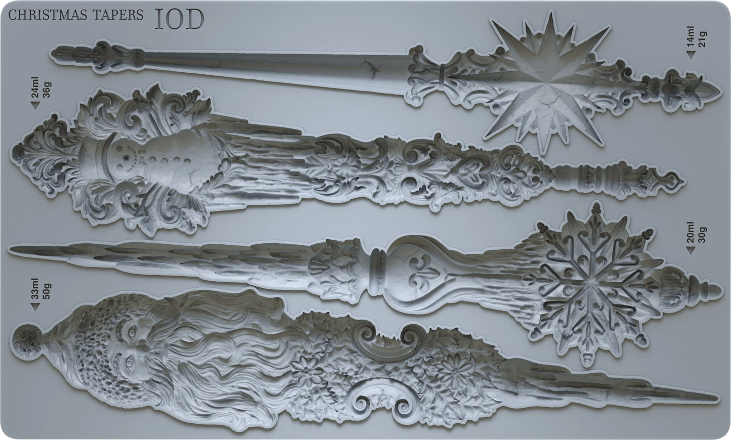 Christmas Tapers IOD 6x10 Decor Moulds™