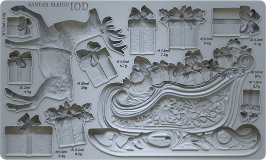 Santa's Sleigh IOD 6x10 Decor Moulds™