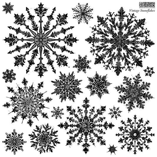 Vintage Snowflake 12x12 Decor Stamp™