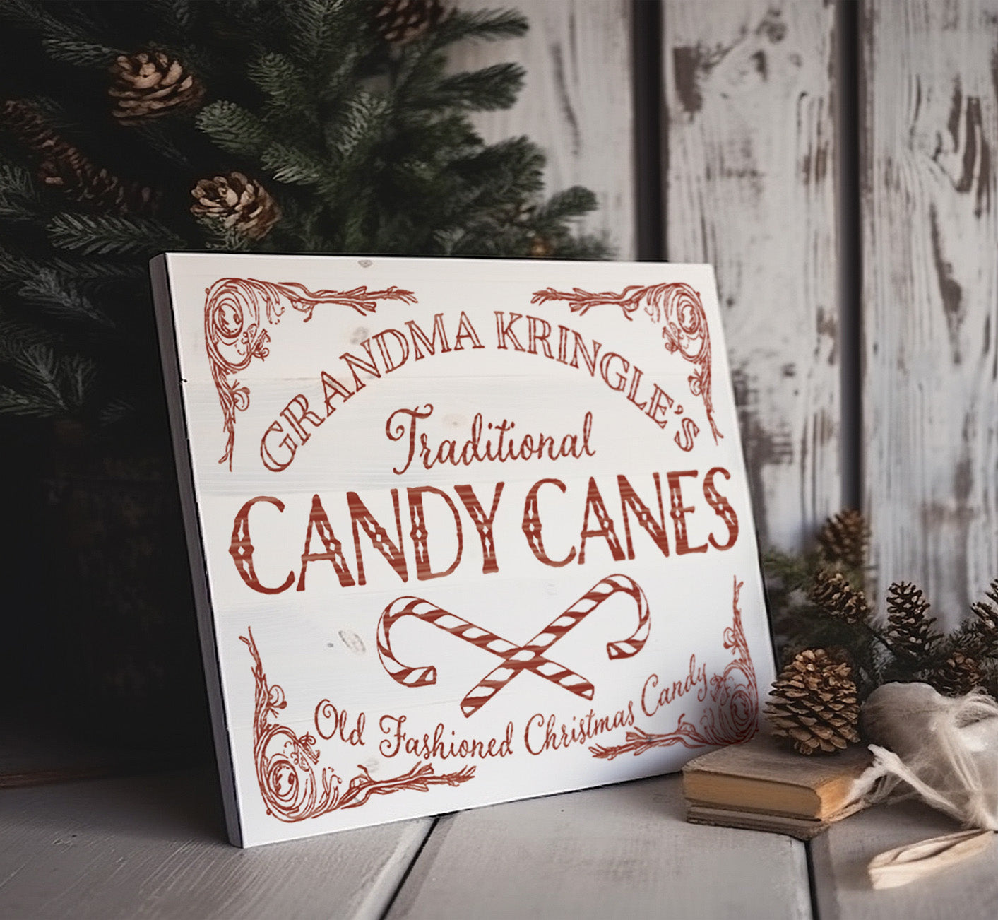 Candy Cane Cottage IOD TRANSFER 8×12 PAD™