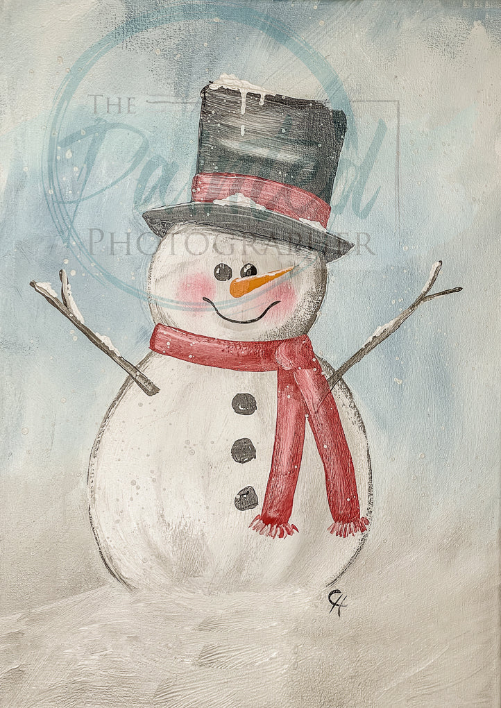 Simple Snowman - Connie's Rice Paper