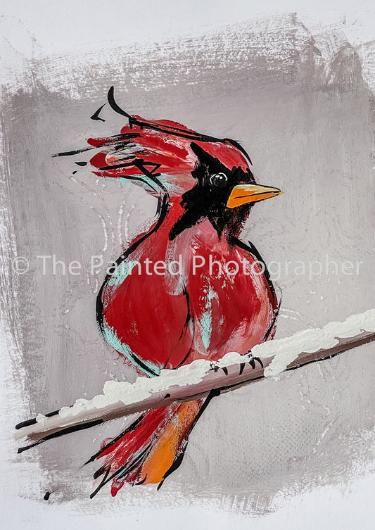 Windy Cardinal - Connie's Rice Paper