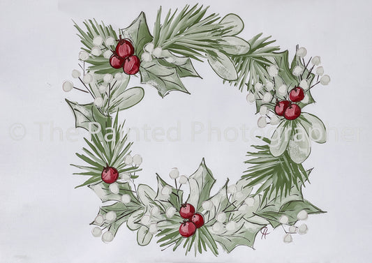 Holiday Wreath - Connie's Rice Paper