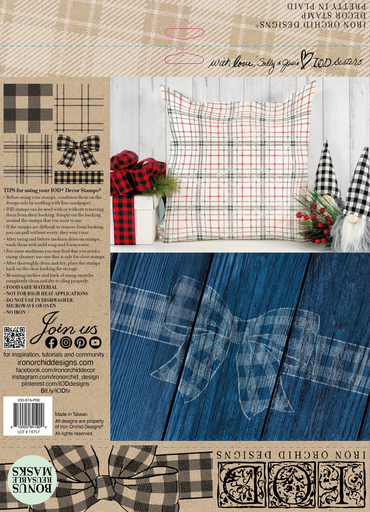 Pretty in Plaid 12x12 Decor Stamp™