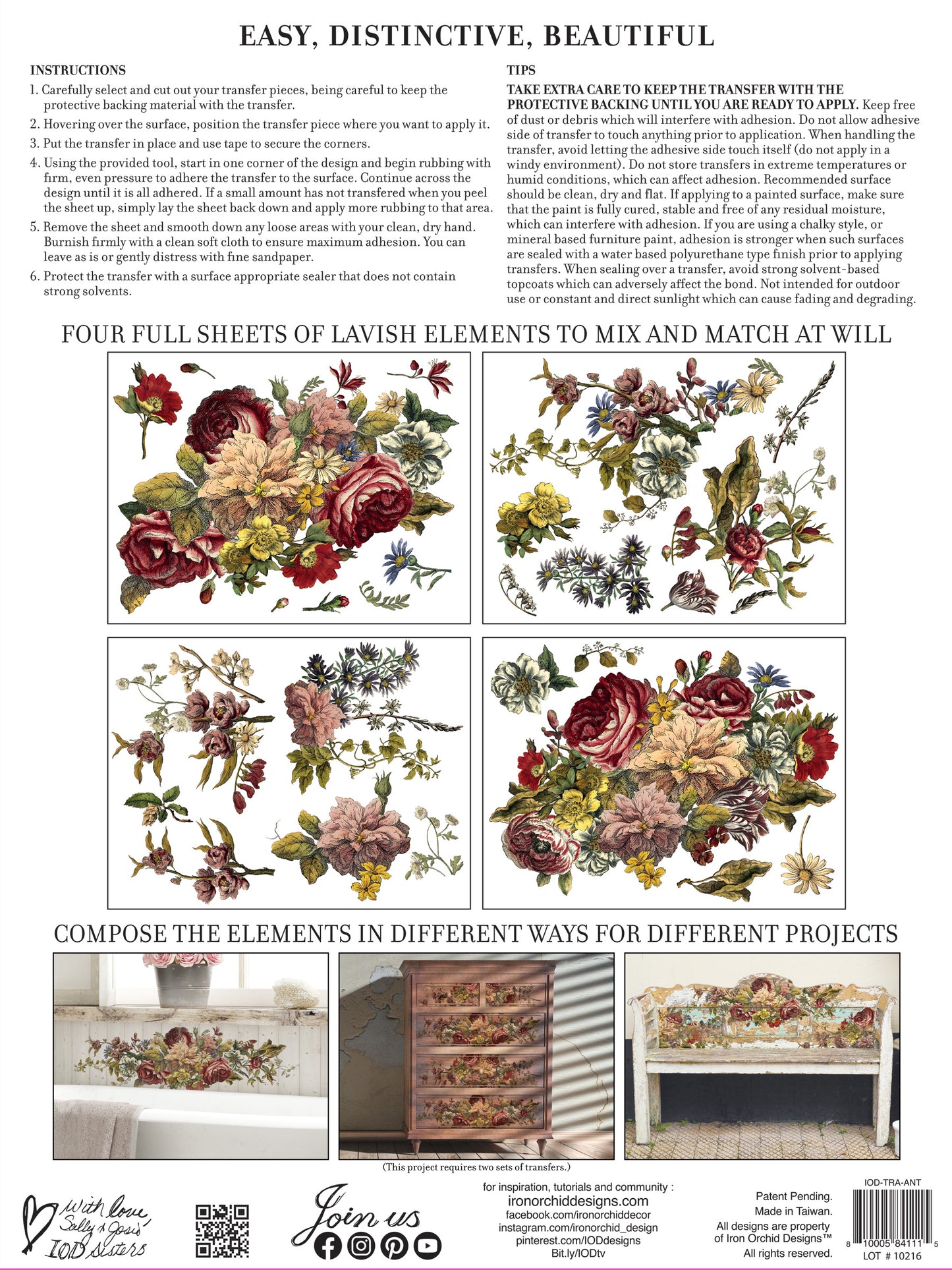 Floral Anthology Four 12"x16" Sheets
