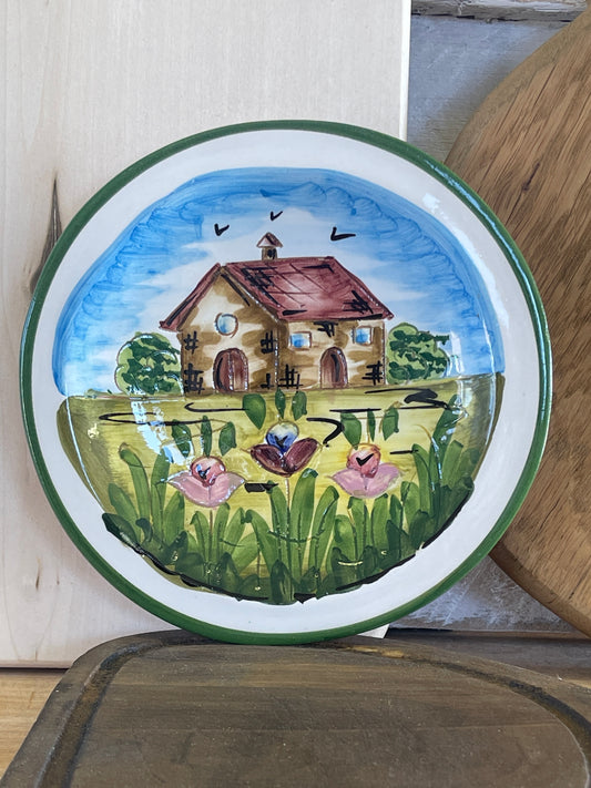 Plate with House - Made in Italy