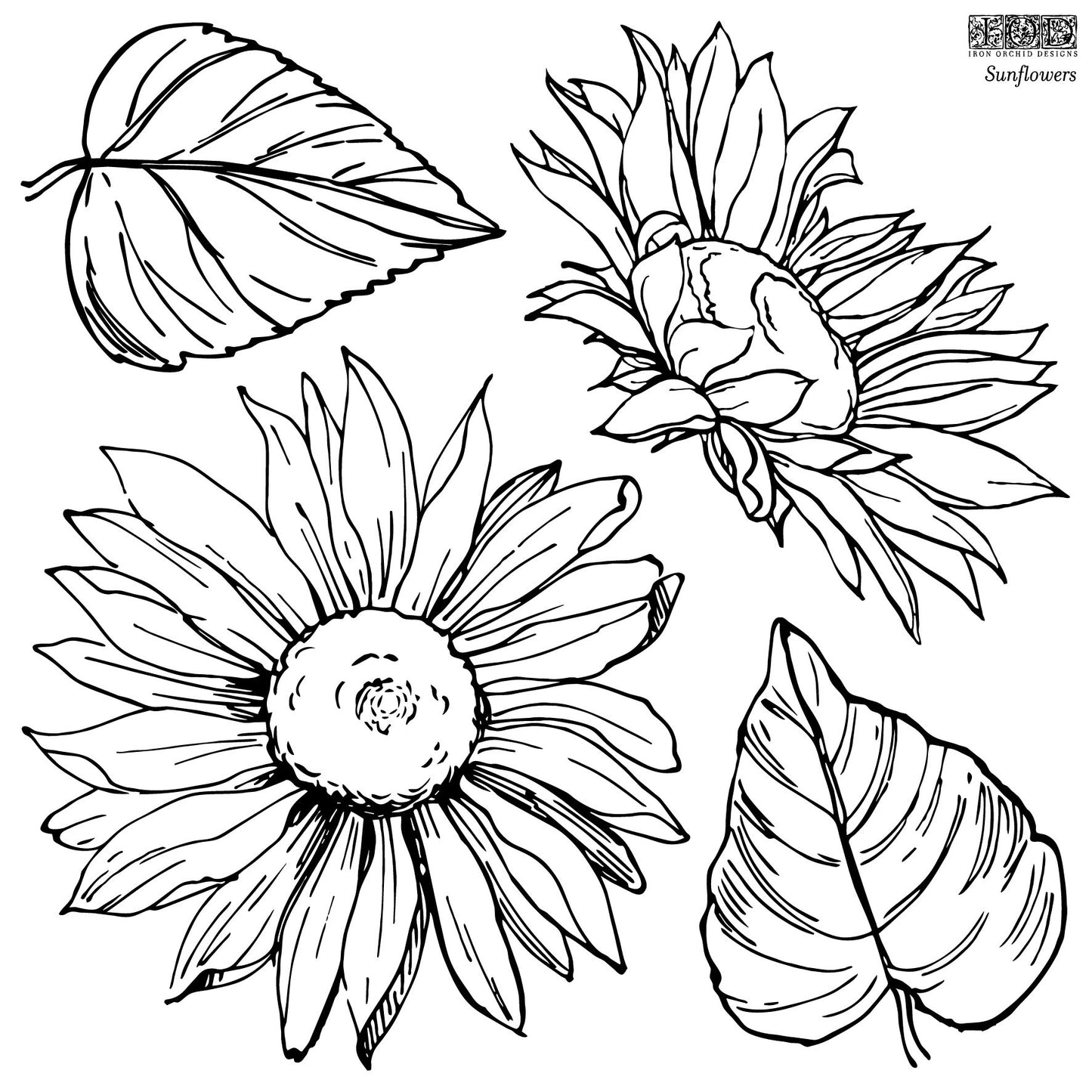 Sunflowers - 12x12 Decor Stamp™